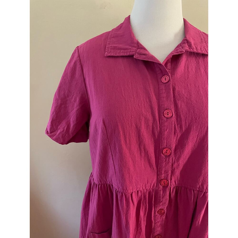 Pink Appleseeds Shirt Dress Large - Picture 2 of 8